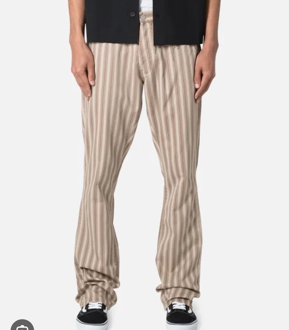 New MNML striped flare pants brown size 28
